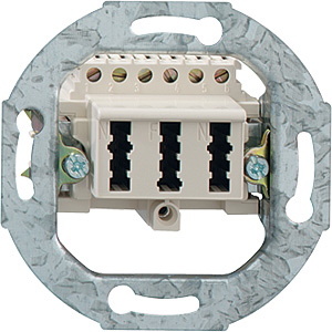 Anschlußdose TAE 3x6 NFN uP 0 reinweiss, ohne Abdeckplatte, 