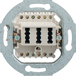 Anschlußdose TAE 2x6/6 NFF uP0 reinweiss, ohne Abdeckplatte, 