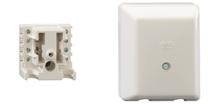 Verbinderdose VDo 4/4, aP perlweiss 