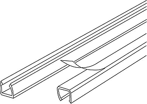 Minikanal 5 x 8mm (HxB) transparent, selbstklebend 