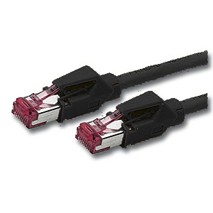 Patchkabel Cat.6  1m, schwarz Hirose TM 21, halogenfrei, 