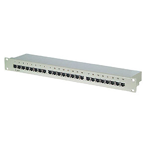 19"- Patchfeld, 24x8(8) Kat. 5E, 1 HE, Fabr. ECOLAN 