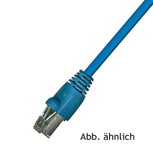 Patchkabel Cat.5E 1m, blau SFTP (Folien-, Geflechtschirm) 