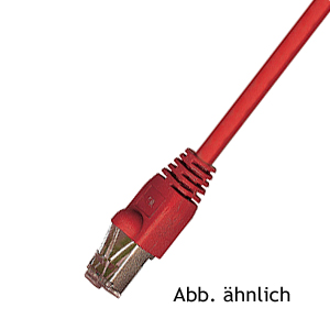 Patchkabel Cat.5E 0,5m, rot SFTP (Folien-, Geflechtschirm) 