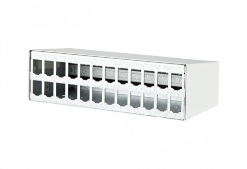 E-DAT modul 24er (2x12) AP-Gehäuse reinweiß 