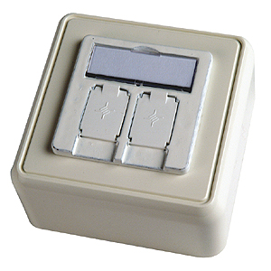 Modul-Aufnahme 80x80 design 2-fach, aP, unbestückt, 