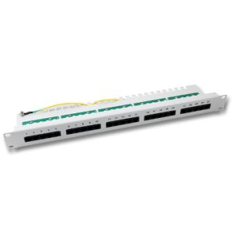 19"- Patchpanel, UAE 25x8(4) Cat. 3, 1 HE 