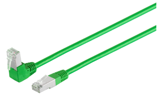 Patchkabel Cat.6 gewinkelt 90° S/FTP, PIMF - grün - 3,0m grün | 3,0m