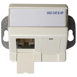 VAD 8/8 uP/50 Cat.6/Class E reinweiß, Zentralstück, 