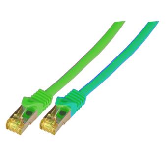 Cat.6A Patchkabel, Cat.7 Rohkabel,, - grün - 1,0m grün | 1,0m
