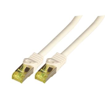 Cat.6A Patchkabel, Cat.7 Rohkabel,, - weiss - 1,5m weiss | 1,5m