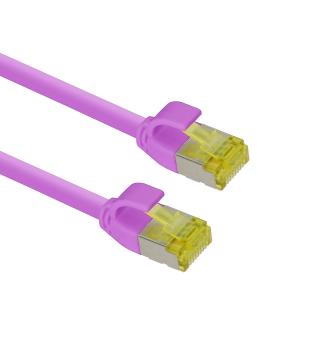 Extra dünnes Patchkabel AWG28 S/FTP Cat.6A - magenta - 7,5m magenta | 7,5m
