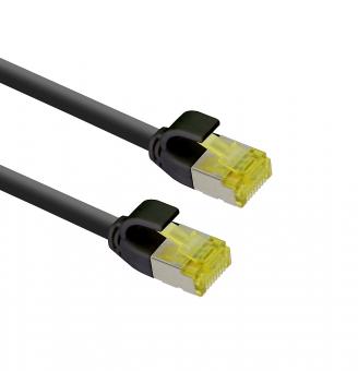 Extra dünnes Patchkabel AWG28 S/FTP Cat.6A - schwarz - 1,0m schwarz | 1,0m