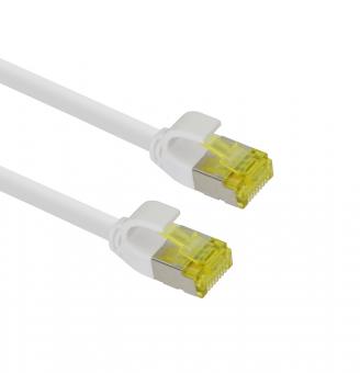Extra dünnes Patchkabel AWG28 S/FTP Cat.6A - weiss - 7,5m weiss | 7,5m