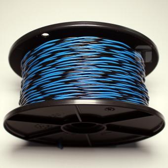YV-Draht 2X0,6/1,1 blau-schwarz auf Spule zu 500 Meter 