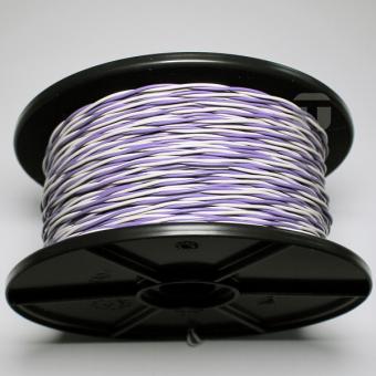 YV-Draht 2X0,5/0,9 ws-violett auf Spule zu 100 Meter 