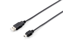 equip USB 2.0 Anschlusskabel A-Stecker/ mini-B 1,8m 