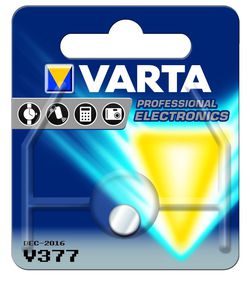 VARTA Knopfzellenbatterie Electronics V377 (SR66) Silber 