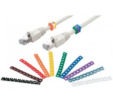 Kabelmarker Farbige Kennzeichnungsringe für Leitungen mit 