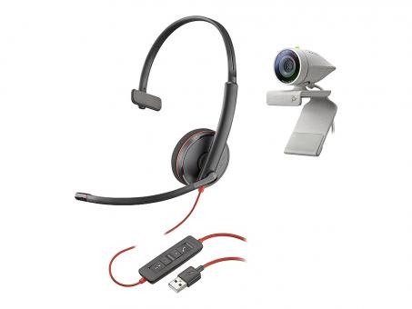 Poly Studio P5 USB HD Webcam Bundle mit Blackwire C3210 