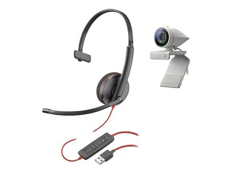 HP Poly Studio P5 USB HD Webcam Bundle mit Blackwire C3210 