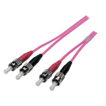 LWL-OM4-Duplex-Verbinder 15,0m, 50/125µm, ST - ST, 