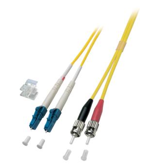 LWL-OS2-Duplex-Verbinder 15,0m 9/125µm, LC - ST, 