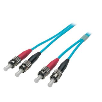 LWL-OM3-Duplex-Verbinder 1,0m 50/125µm, ST-ST, 