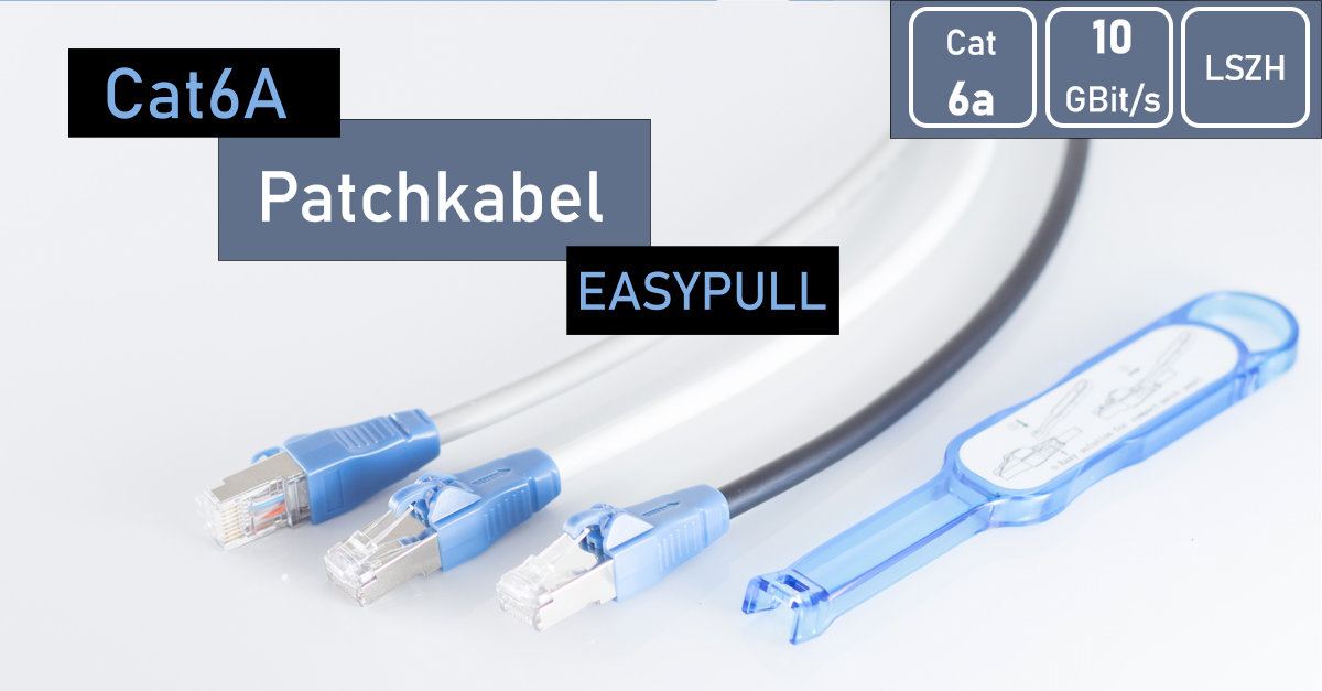 Easy Pull Cat. 6a Patchkabel